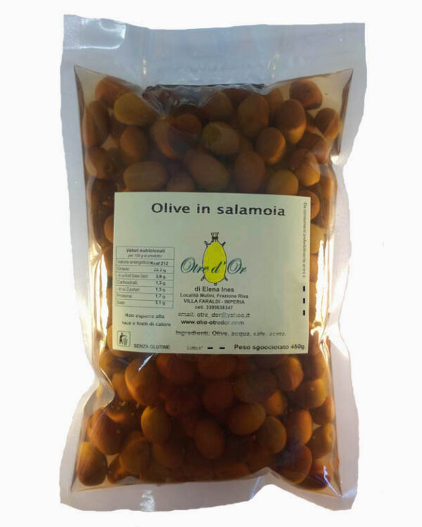 Olive in salamoia busta da 450 gr